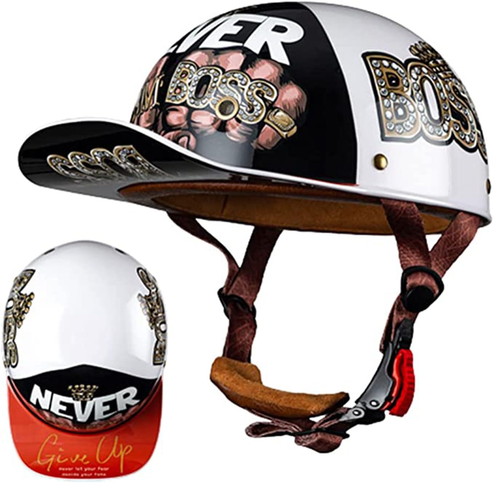 Amazon.co.jp: ベースボールキャップスタイルヘルメット - DOT 承認